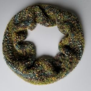 Freshly hand made Wool Mohair cowl infinity scarf